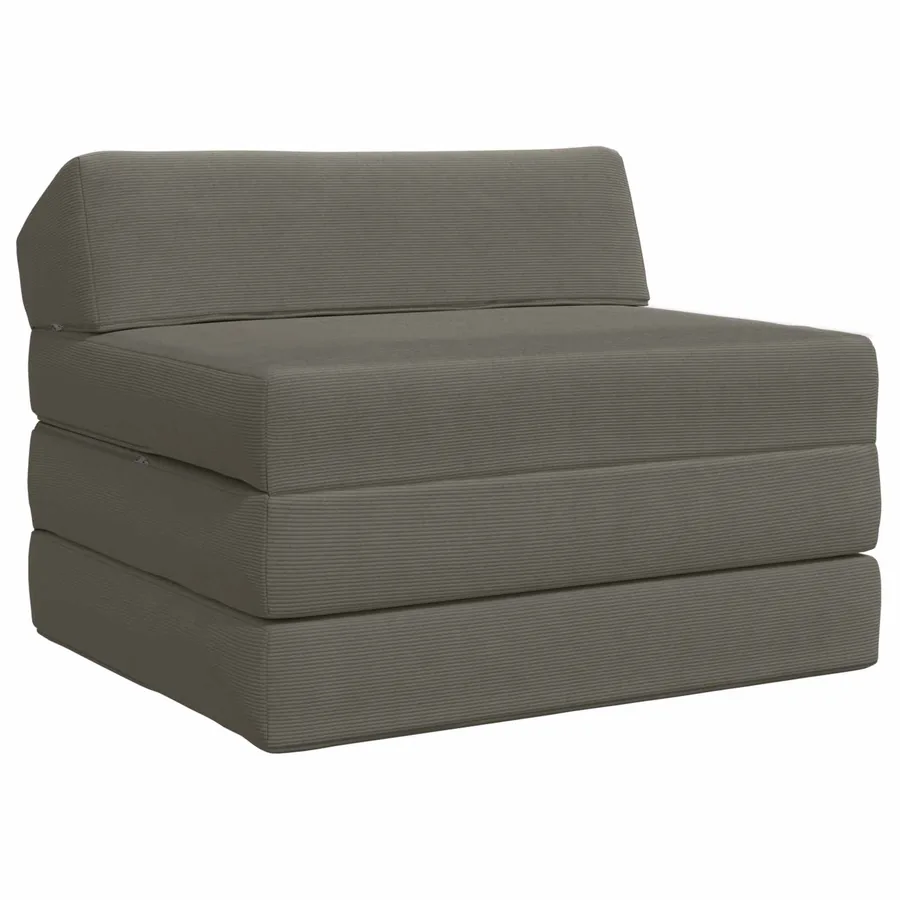 Canapé-lit pliable Gris clair 200 x 70 x 10 cm