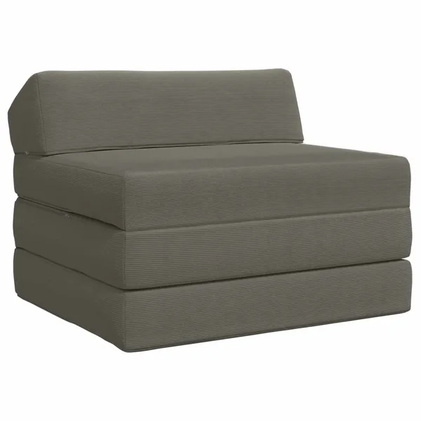 Canapé-lit pliable Gris clair 200 x 70 x 10 cm