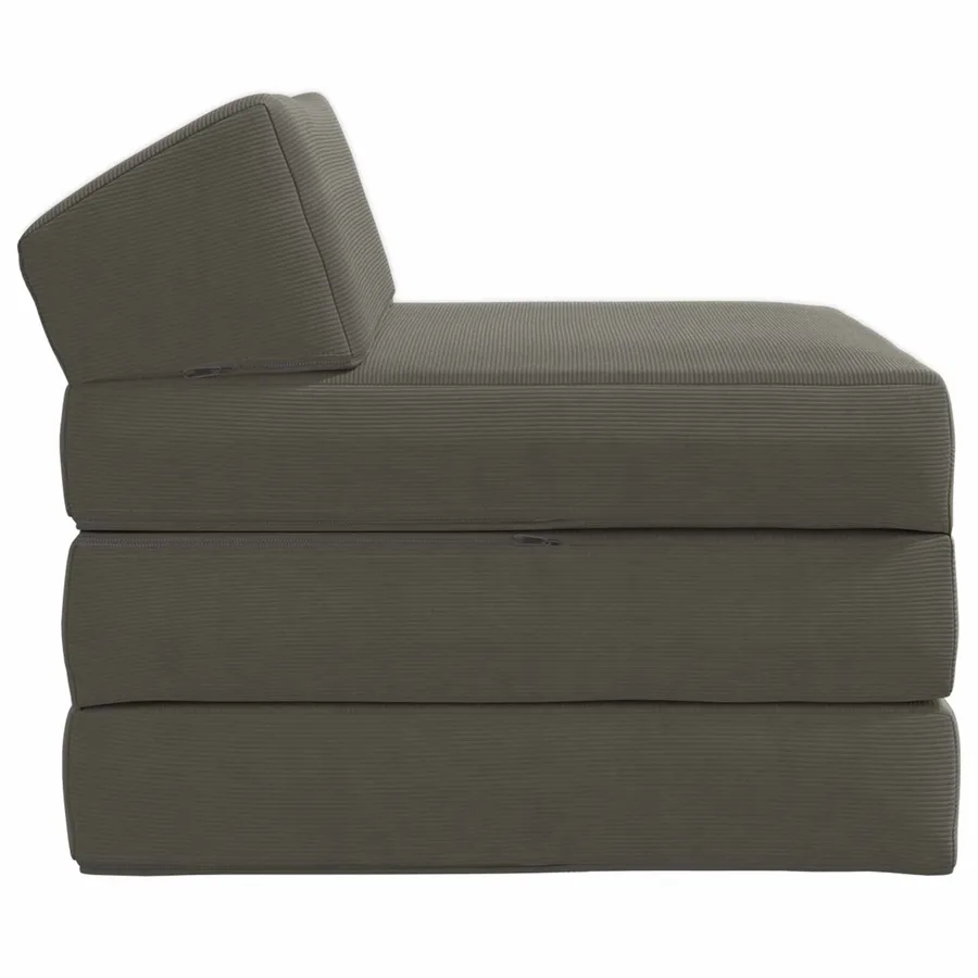 Canapé-lit pliable Gris clair 200 x 70 x 10 cm - 3