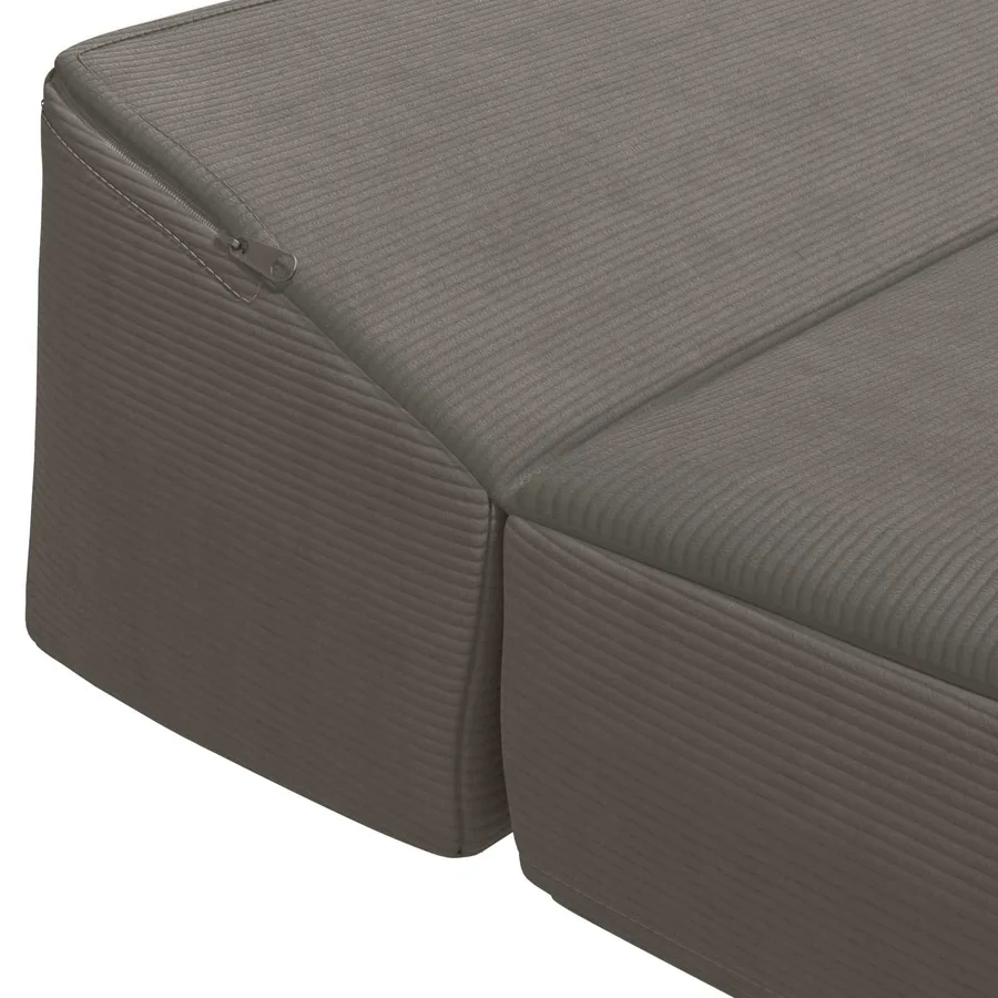 Canapé-lit pliable Gris clair 200 x 70 x 10 cm - 5