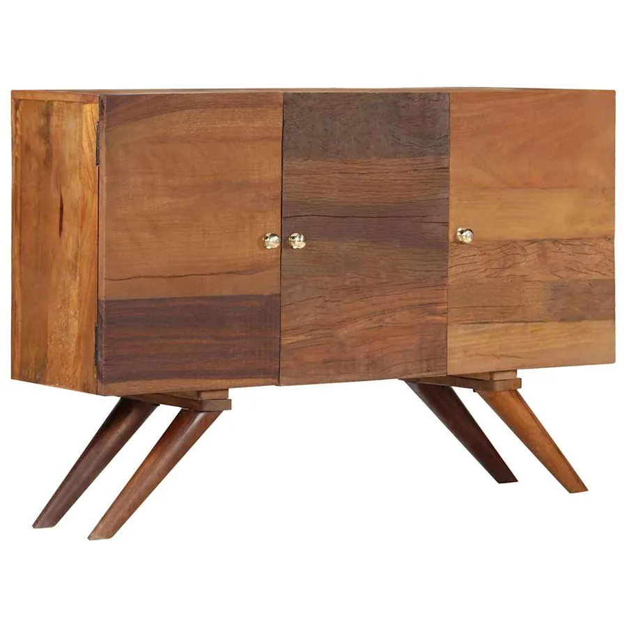 Buffet Bois recyclé massif 110x30x75 cm Marron - 11