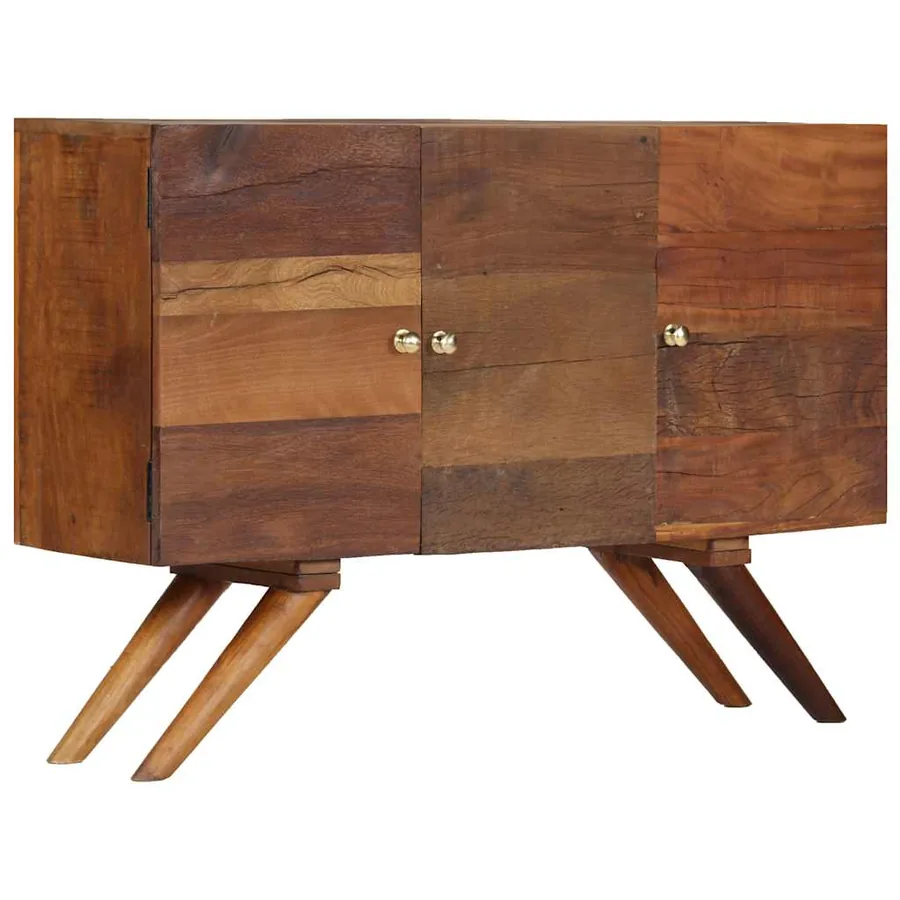 Buffet Bois recyclé massif 110x30x75 cm Marron - 12