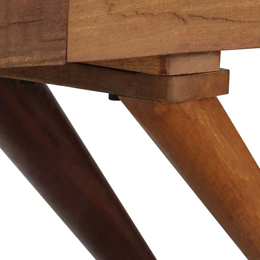 Buffet Bois recyclé massif 110x30x75 cm Marron - 4