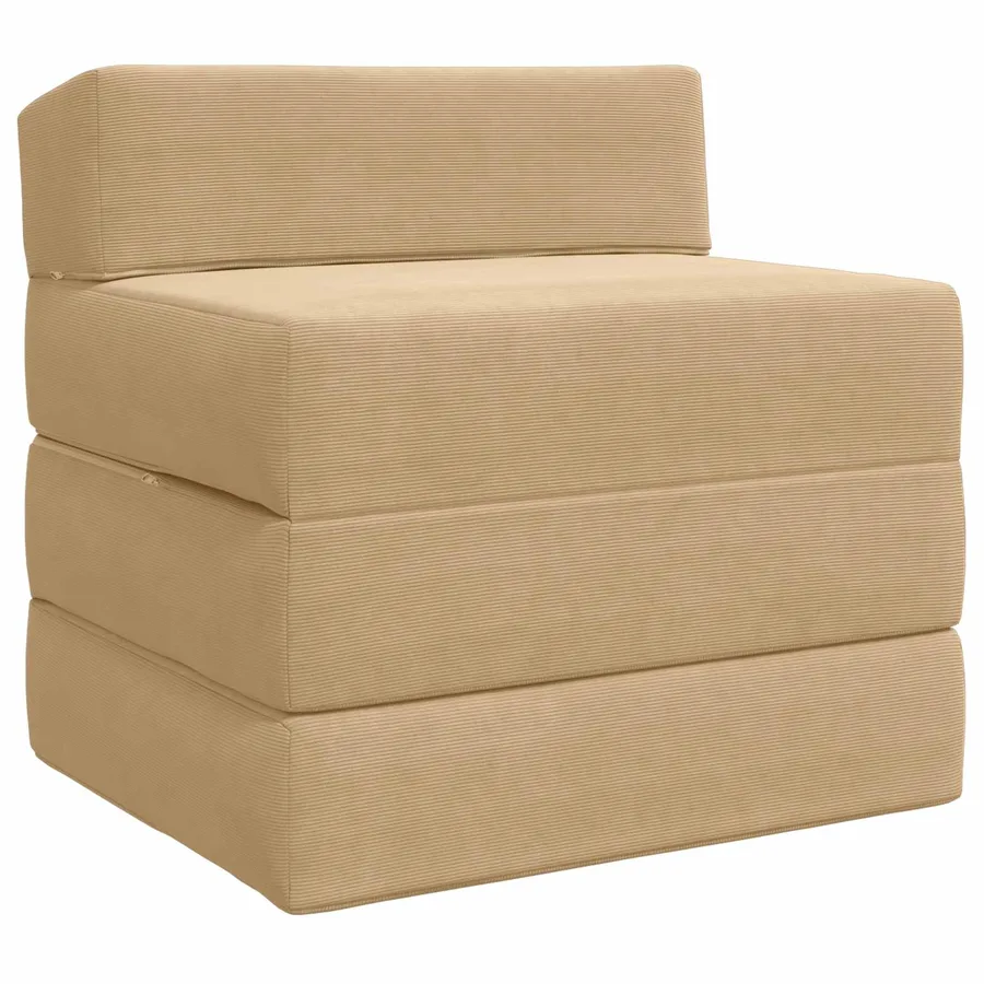 Canapé-lit pliable Gris Vert Clair 200 x 70 x 15 cm - 2