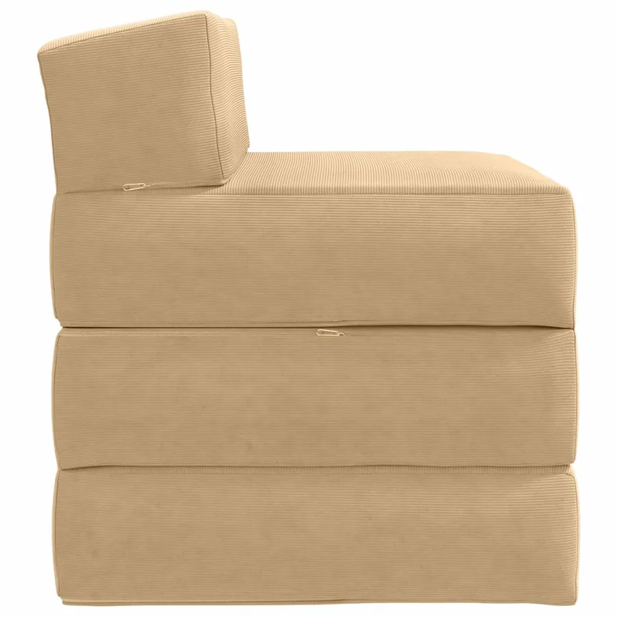 Canapé-lit pliable Gris Vert Clair 200 x 70 x 15 cm - 4