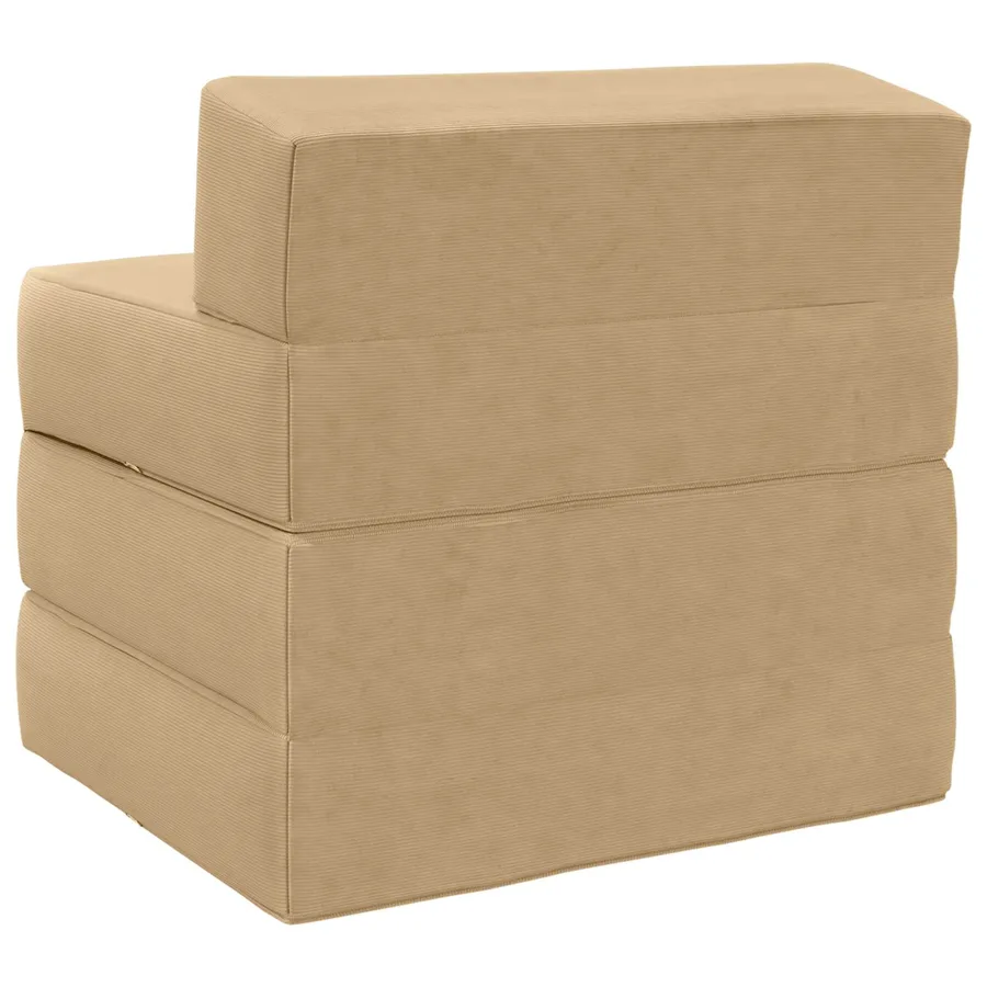 Canapé-lit pliable Gris Vert Clair 200 x 70 x 15 cm - 5