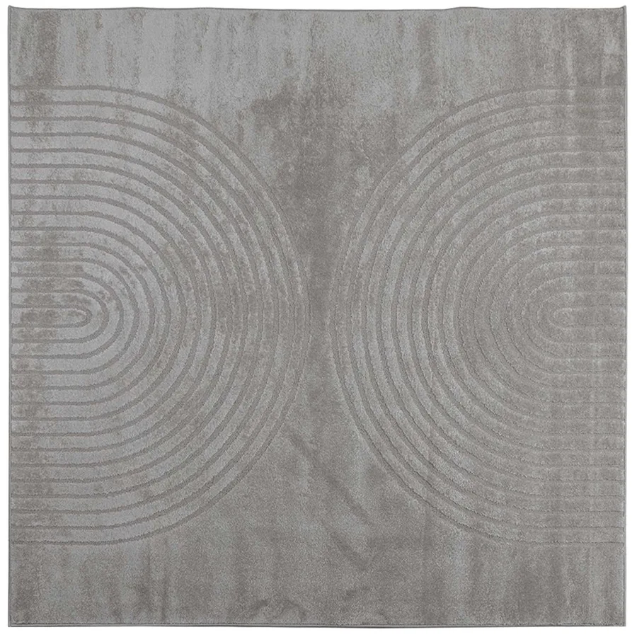 Tapis de surface Carré GALATI Gris 120 x 120 cm Polyester - 2