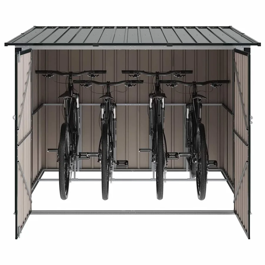 Abri de vélo 3 pcs Anthracite 216 x 207 x 158 cm Métал - 3