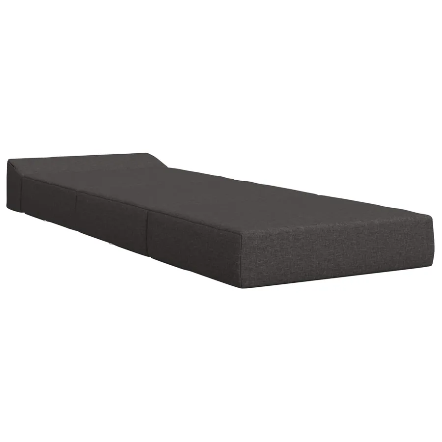 Canapé-lit pliable Gris foncé 200 x 70 x 15 cm Tissu - 3