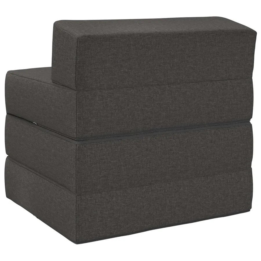 Canapé-lit pliable Gris foncé 200 x 70 x 15 cm Tissu - 5