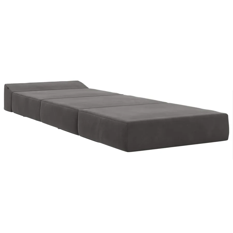 Canapé-lit pliable Gris foncé 200 x 70 x 15 cm Velours - 3