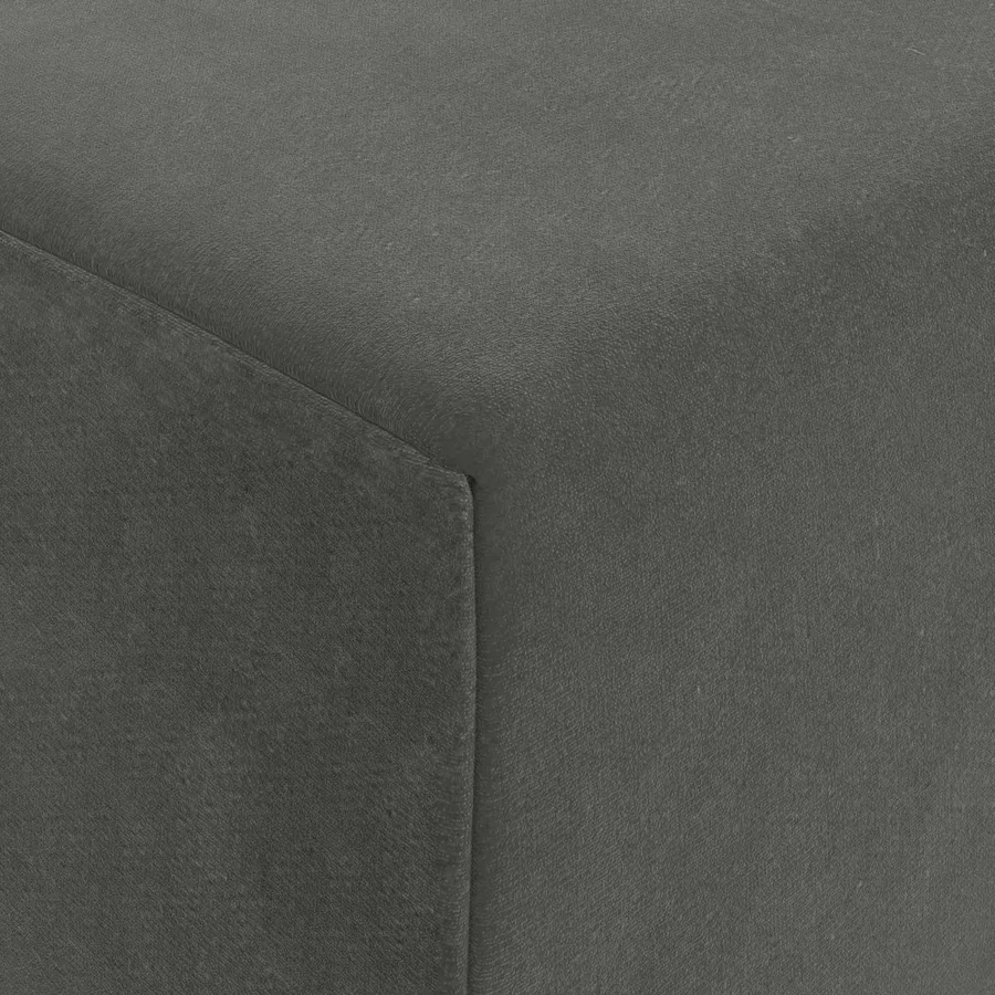Canapé-lit pliable Gris foncé 200 x 70 x 15 cm Velours - 7