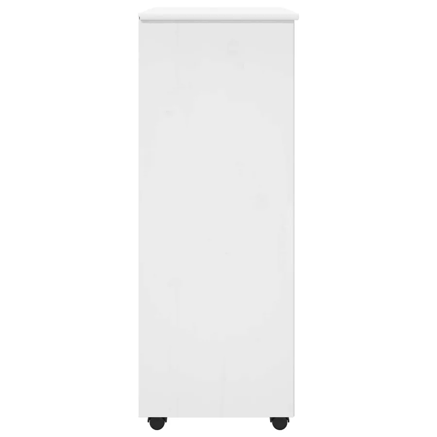 Cabinet roulant Blanc 53 x 39 x 103 cm Bois de Pin Massif - 6