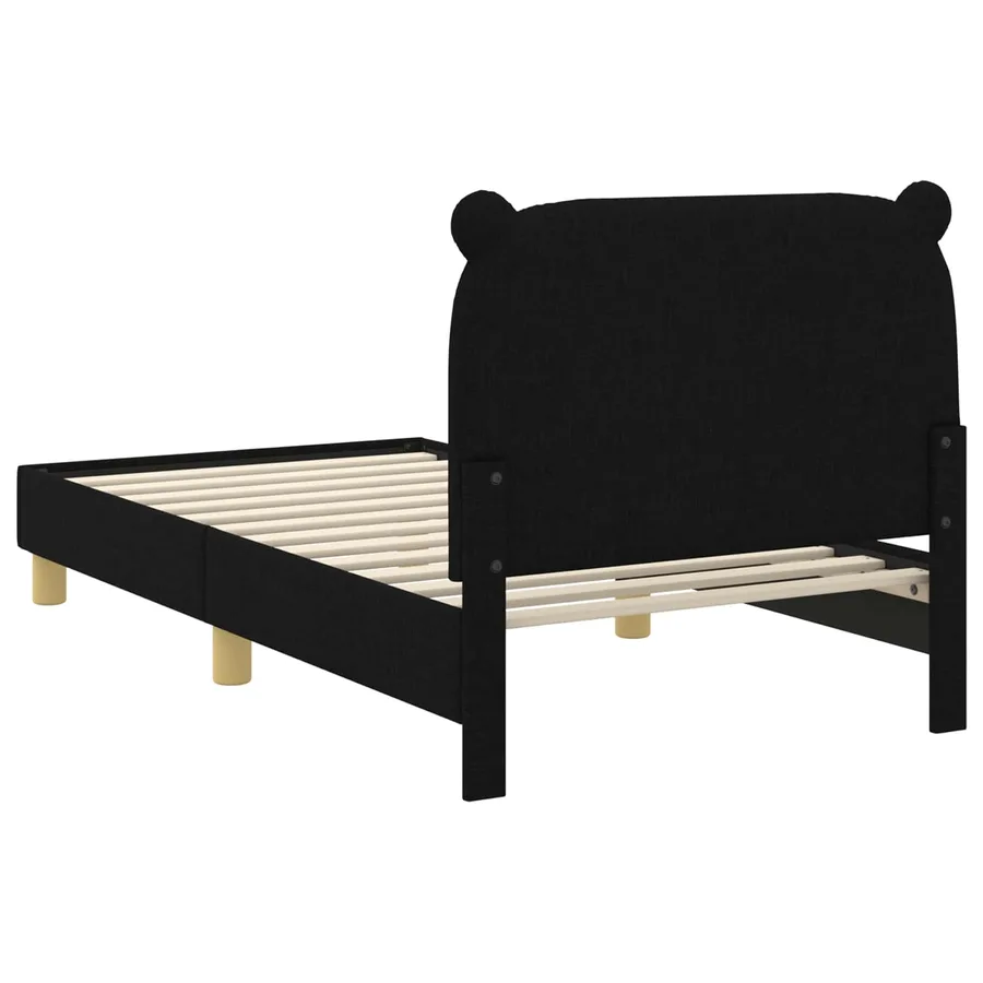 Cadre de lit pour enfants avec tête de lit Noir 80 x 160 cm - 7