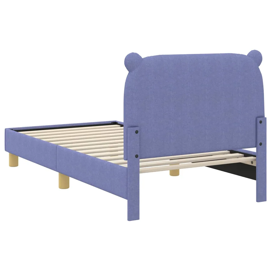 Cadre de lit pour enfants avec tête de lit Bleu denim Tissu - 7
