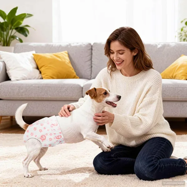 Couche jetable pour chienne 30 pcs Blanc XS