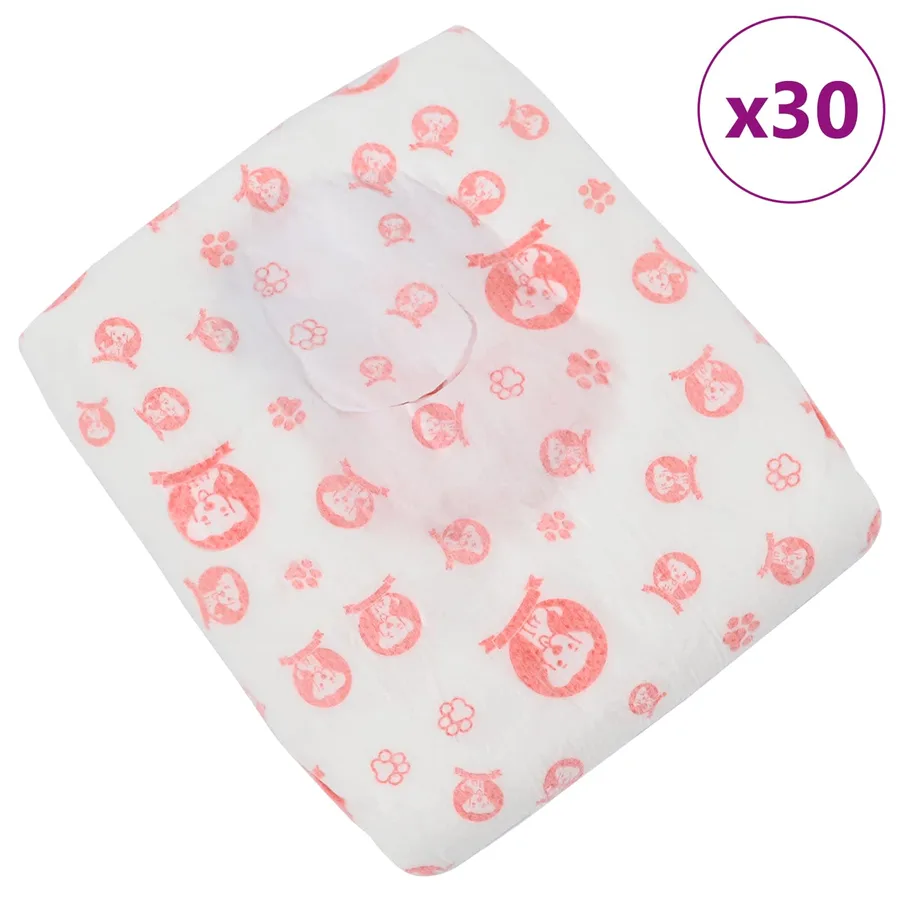 Couche jetable pour chienne 30 pcs Blanc XS - 4