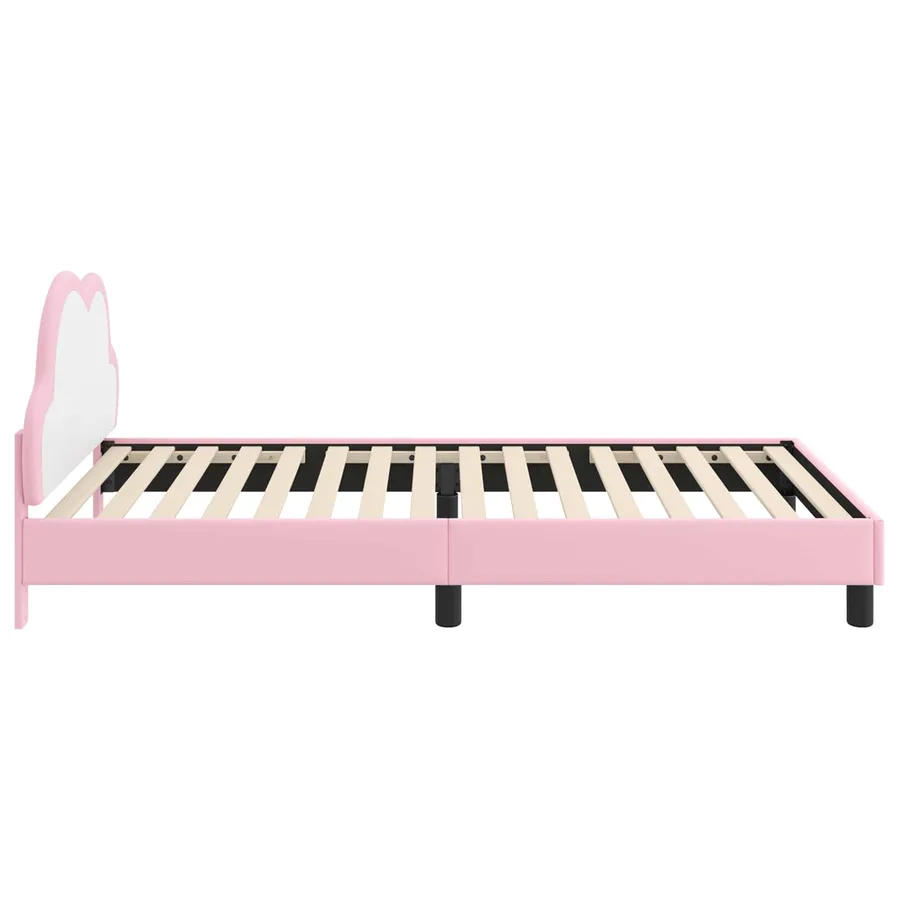 Cadre de lit pour enfants avec tête de lit Rose 90 x 190 cm PU - 6