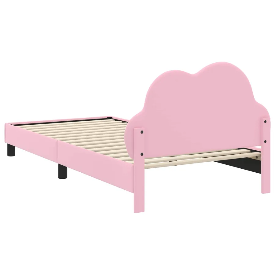 Cadre de lit pour enfants avec tête de lit Rose 90 x 190 cm PU - 7
