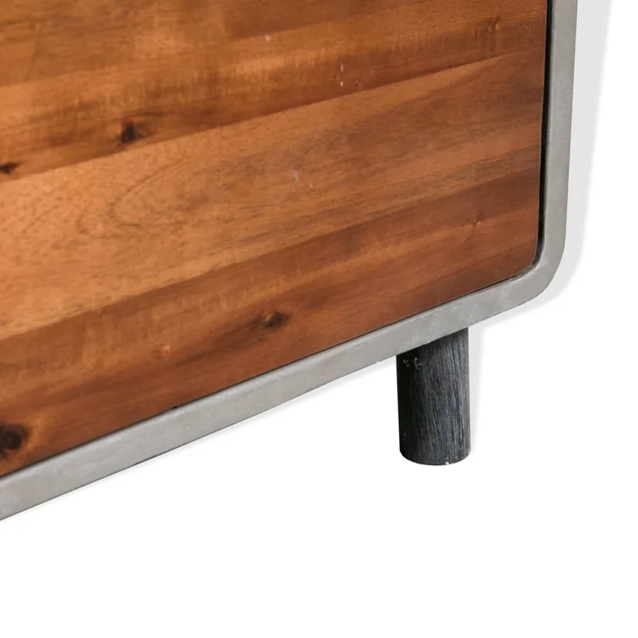 Table de chevet Bois d'acacia massif 40 x 30 x 50 cm - 4