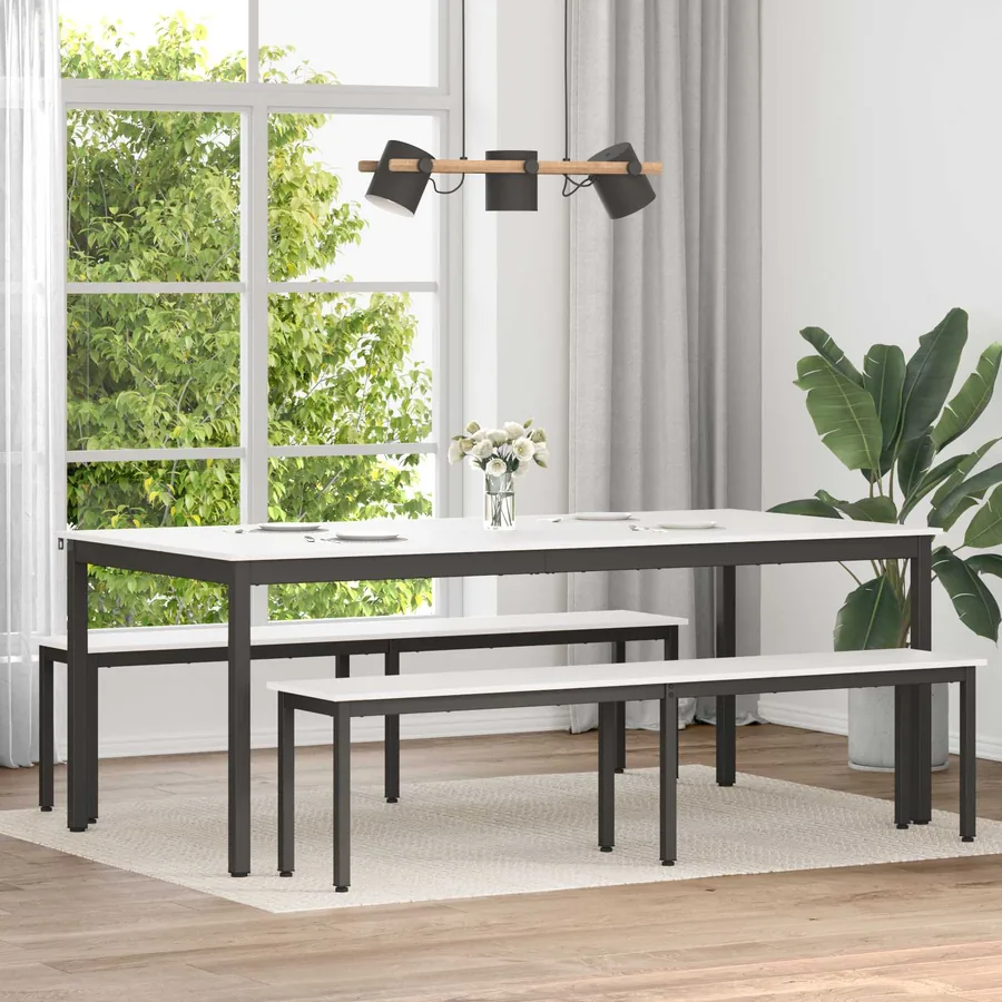 Table de salle à manger / Table de repas Blanc