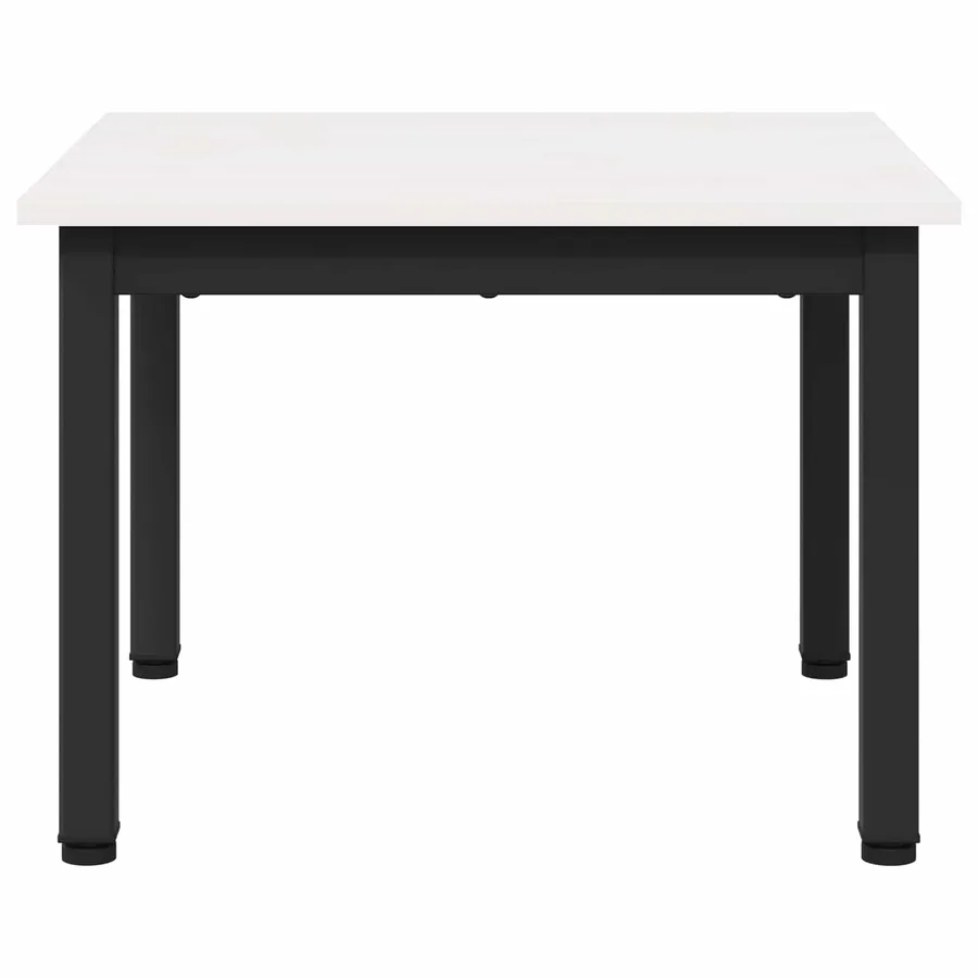 Table basse Blanc 50 x 50 x 36 cm Bois de pin massif - 5