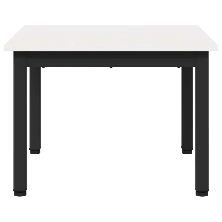 Table basse Blanc 50 x 50 x 36 cm Bois de pin massif - 6