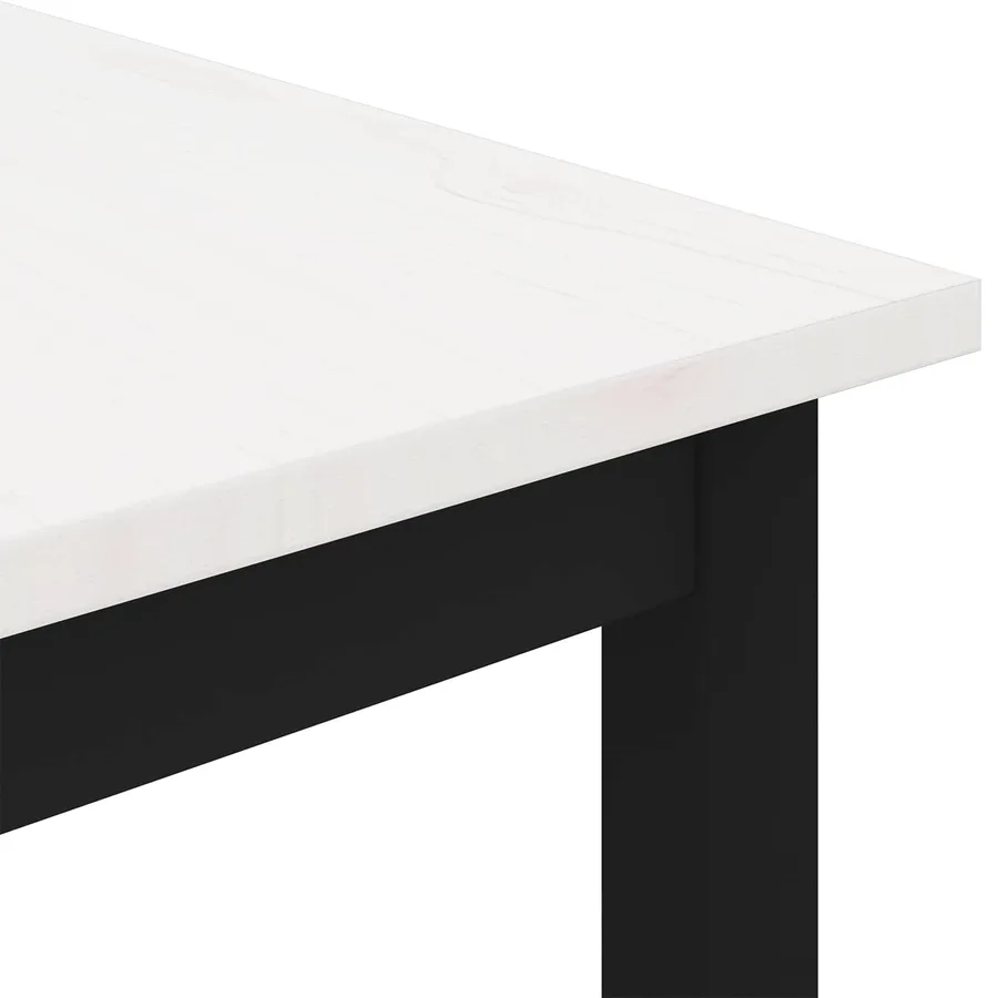 Table basse Blanc 50 x 50 x 36 cm Bois de pin massif - 7
