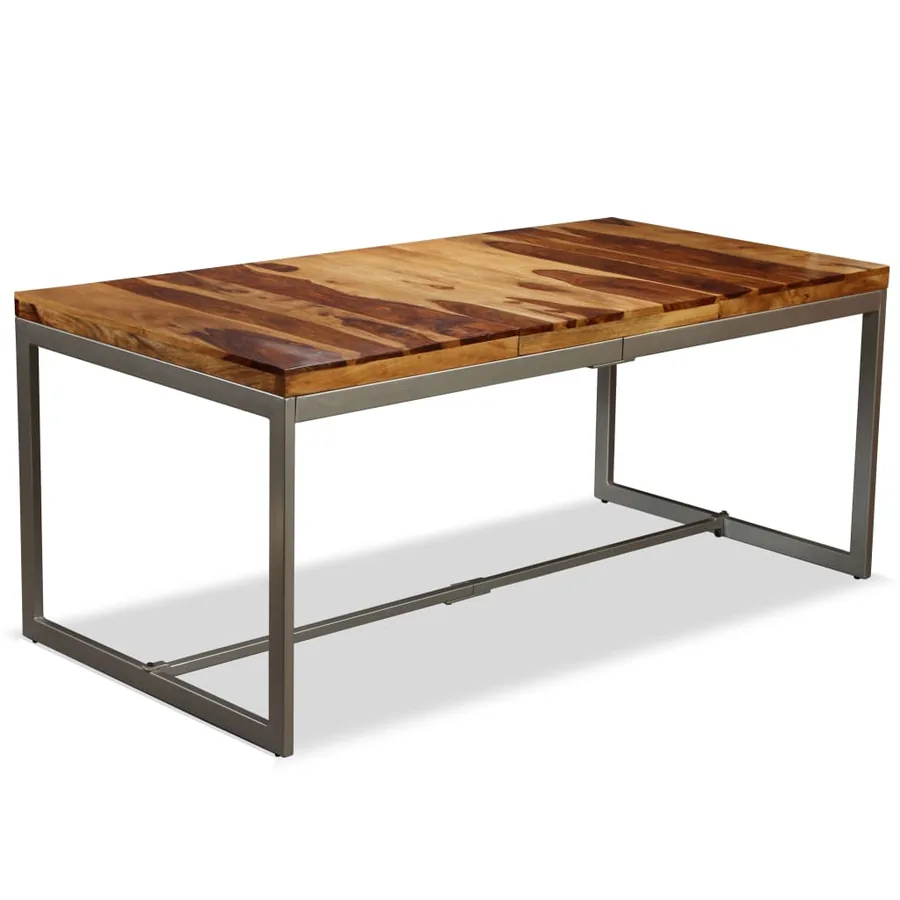 Table à manger Bois massif et acier 180 cm - 11