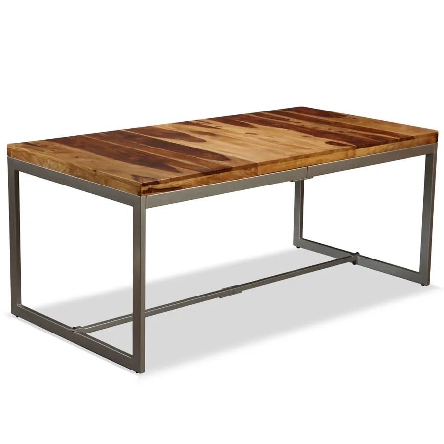 Table à manger Bois massif et acier 180 cm - 12