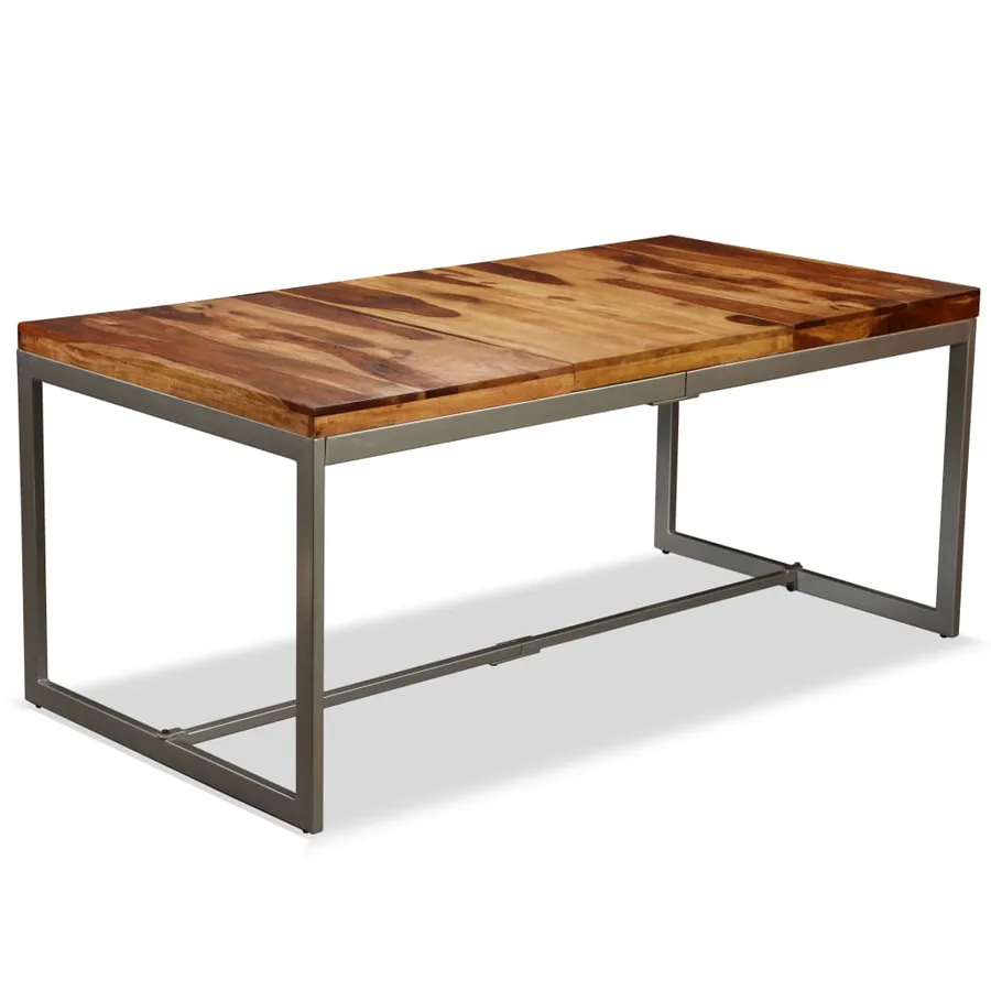 Table à manger Bois massif et acier 180 cm - 14