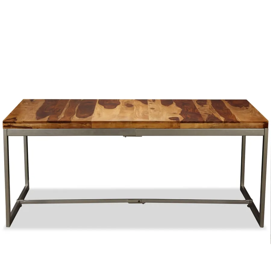 Table à manger Bois massif et acier 180 cm - 3