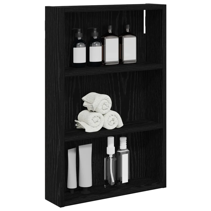Armoire murale de salle de bain Chêne Noir 40 x 10 x 60,5 cm - 3