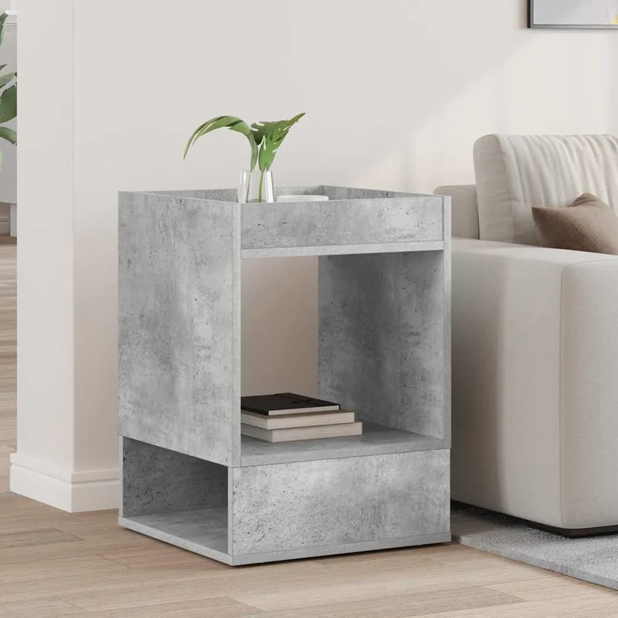 Table d'appoint Gris béton 40 x 40 x 56 cm Bois d'ingénierie