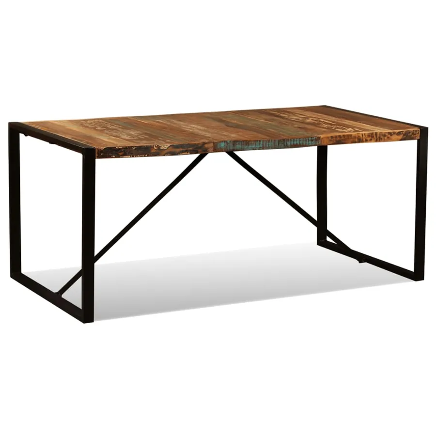 Table à manger Bois de récupération massif 180 cm - 3