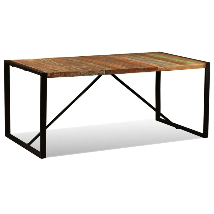 Table à manger Bois de récupération massif 180 cm - 6