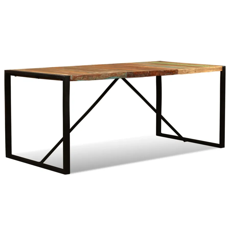 Table à manger Bois de récupération massif 180 cm - 8