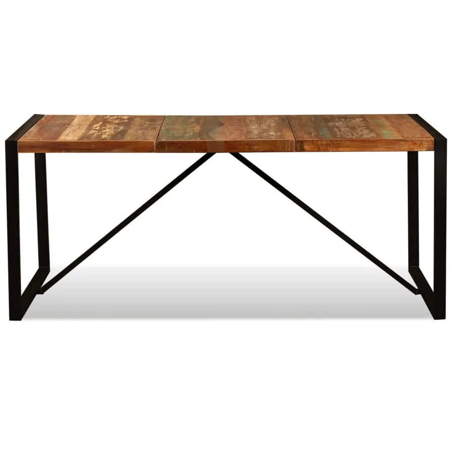 Table à manger Bois de récupération massif 180 cm - 9