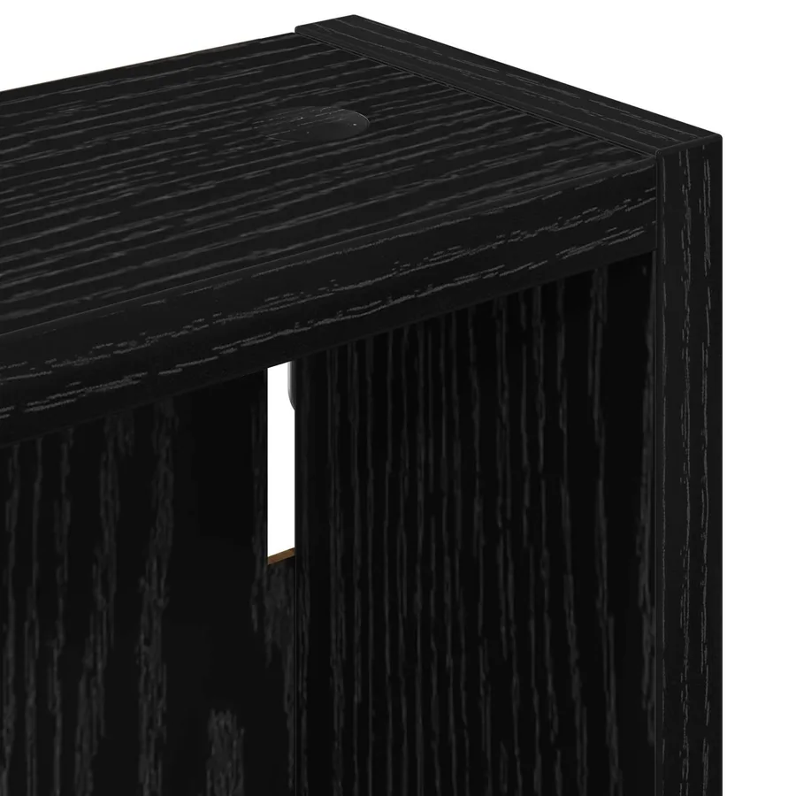 Armoire murale de salle de bain Chêne Noir 40 x 10 x 50 cm - 9