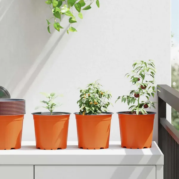 Pot à fleurs 100 pcs Terre cuite Ø 15 x 13 cm Plastique
