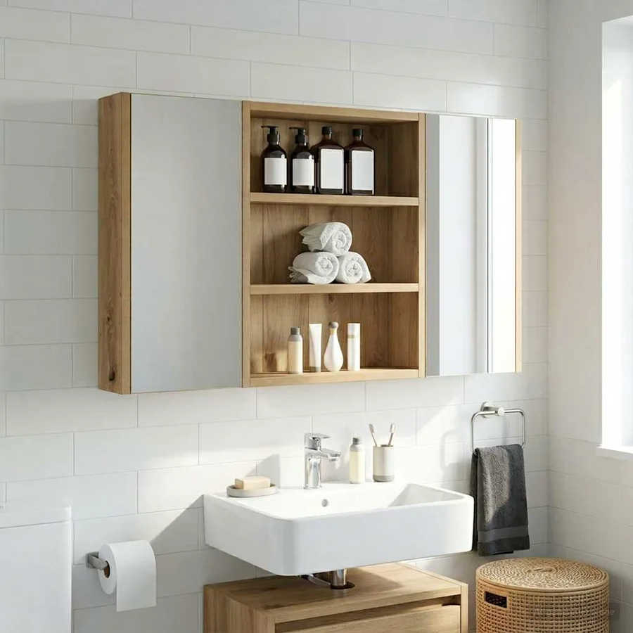 Armoire murale de salle de bain Chêne artisan 40 x 10 x 50 cm - 4