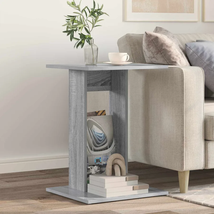 Table d'appoint Gris Sonoma 45 x 40 x 62,5 cm Bois d'ingénierie