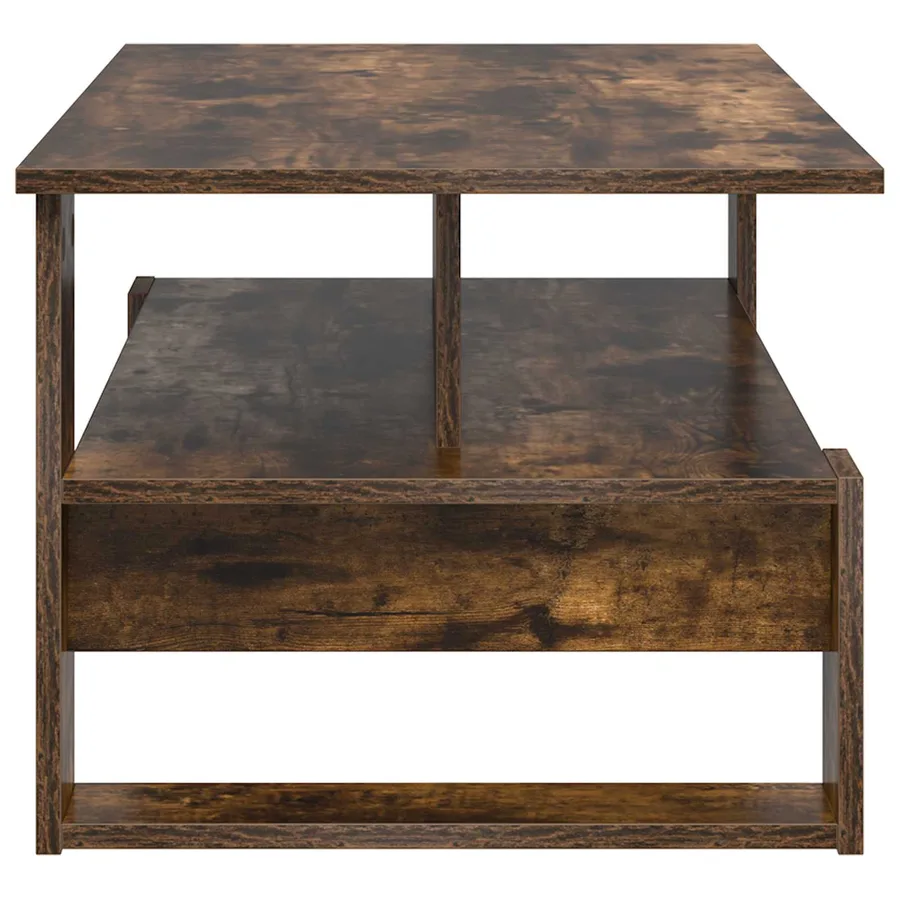 Table basse Chêne fumé 90 x 50 x 40 cm Bois d'ingénierie - 6