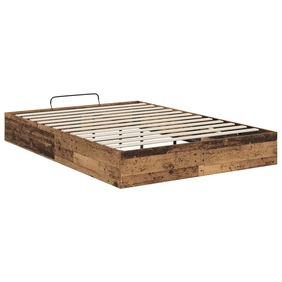 Cadre de lit ottoman Bois ancien 193 x 135 x 25 cm - 7