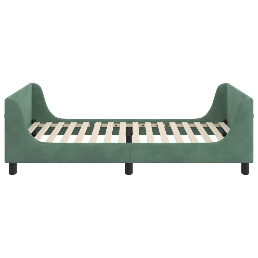 Cadre de lit pour enfants avec tête de lit Vert Mer 90 x 190 cm - 6