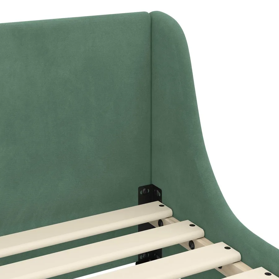 Cadre de lit pour enfants avec tête de lit Vert Mer 90 x 190 cm - 7
