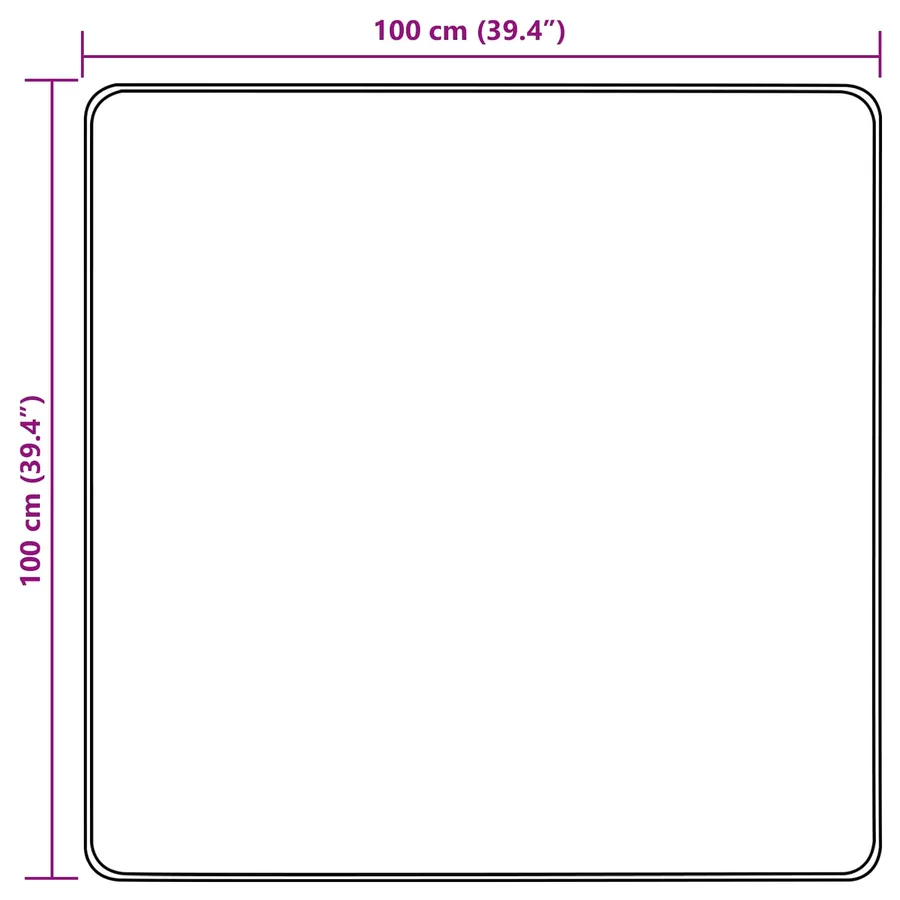Coureur de Tapis MARSA Crème 100 x 100 cm Polyester et PVC - 7