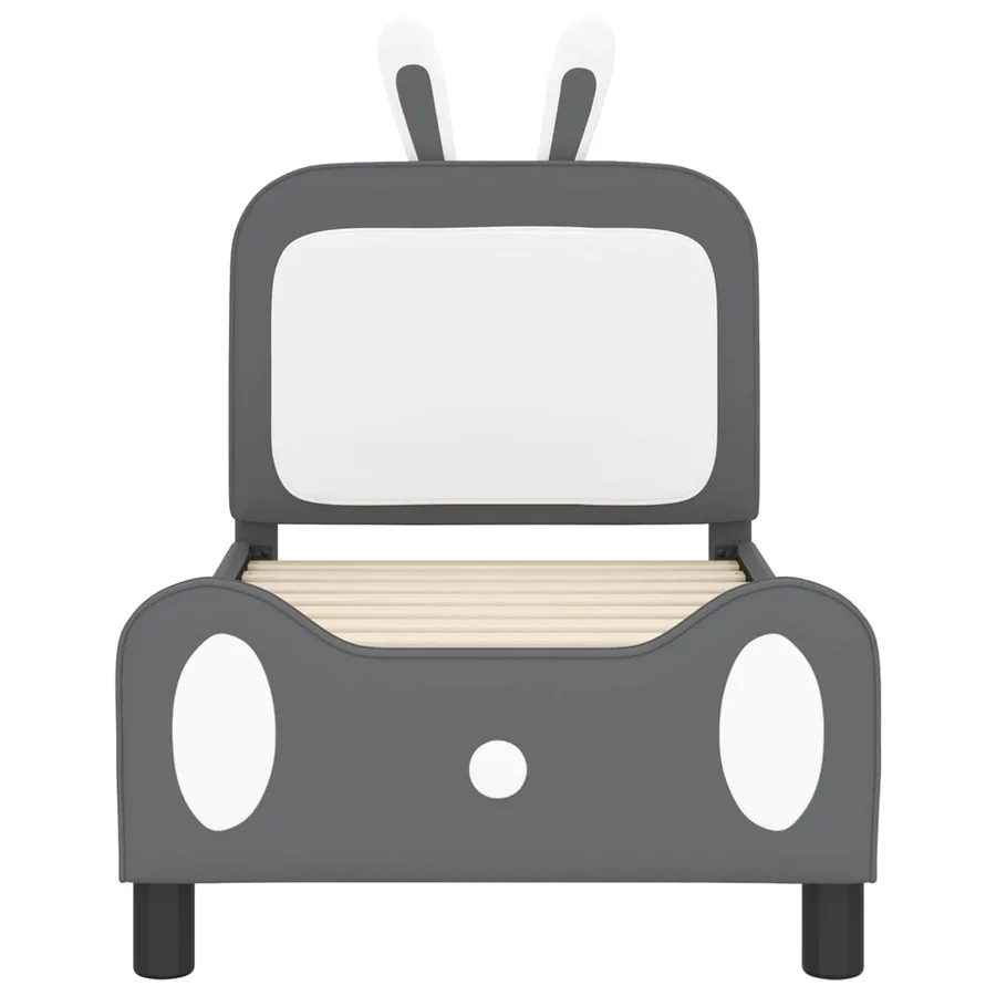 Cadre de lit pour tout-petit avec tête de lit Gris clair PU - 5