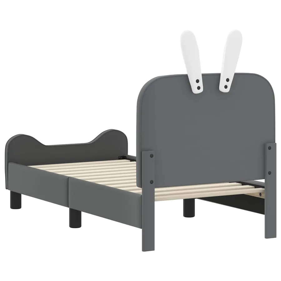 Cadre de lit pour tout-petit avec tête de lit Gris clair PU - 7