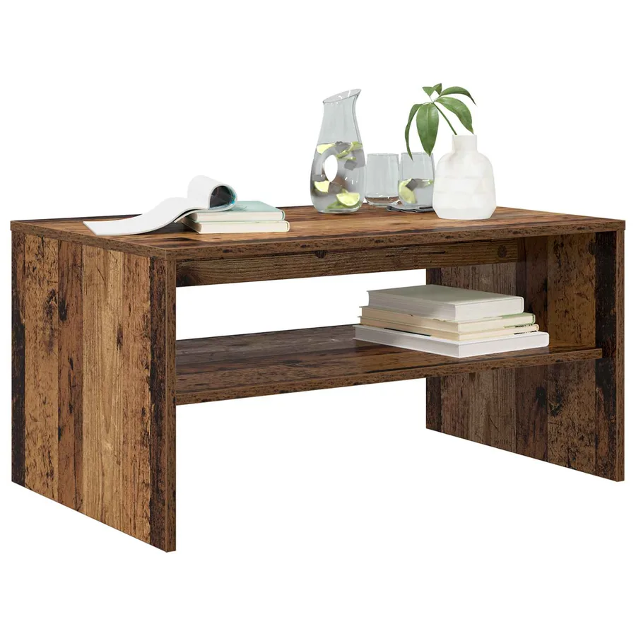 Table basse Bois ancien 80 x 50 x 40 cm Bois d'ingénierie - 3